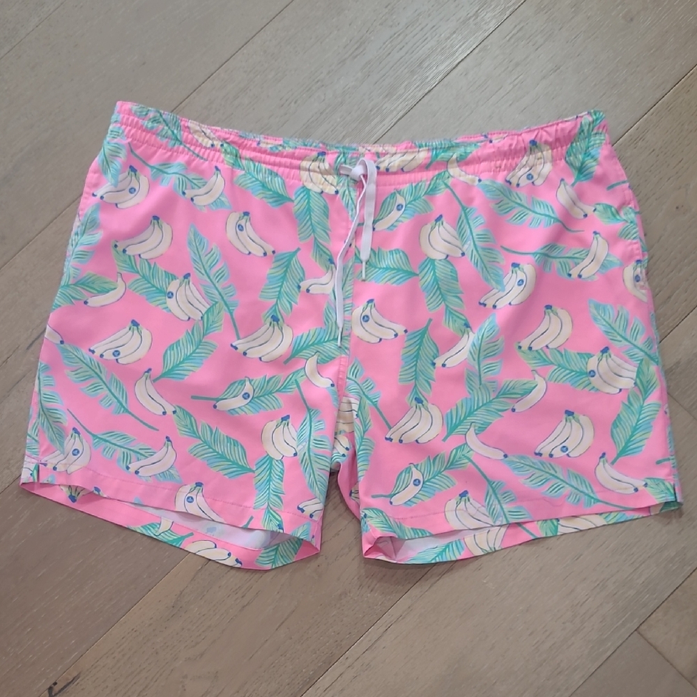 chubbies Swim Trunks Men's sz 2XL The Peelin Goods Pink Banana Swimwear